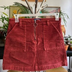 Burnt orange mod miniskirt